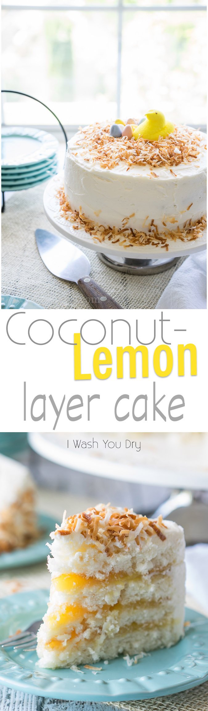 Stunning!! Coconut Lemon Layer Cake. And it's easy too!