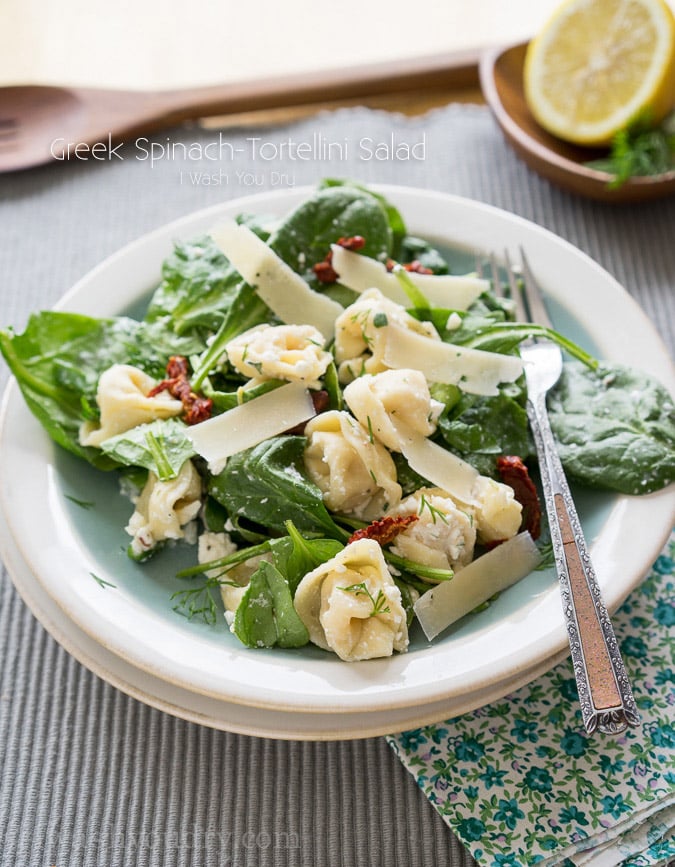 Greek Spinach-Tortellini Salad