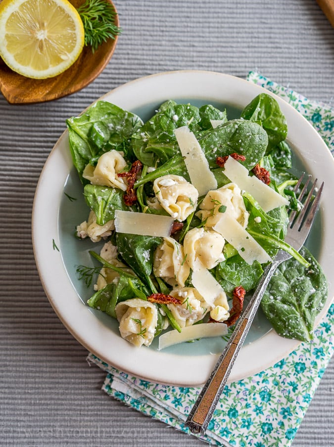 Greek Spinach-Tortellini Salad