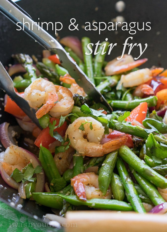 Shrimp and Asparagus Stir-Fry | I Wash You Dry