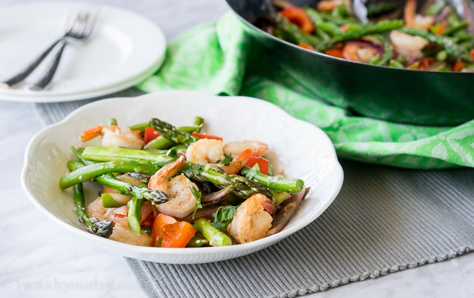 Shrimp and Asparagus Stir Fry