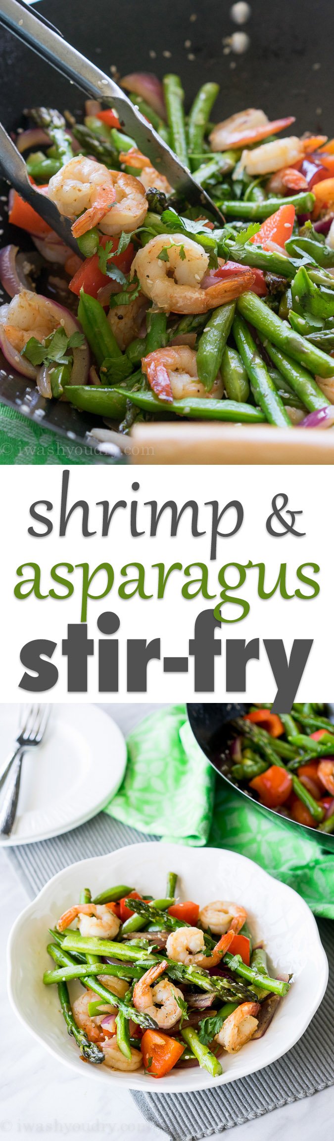 Shrimp and Asparagus Stir-Fry! Ready in less than 30 minutes, light and fresh!!