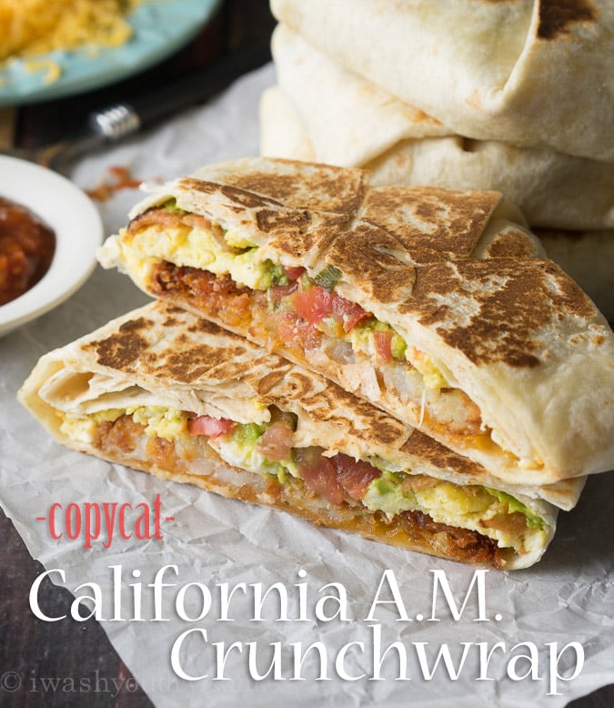 CopyCat California A.M. Crunchwrap with bacon and avocado! 