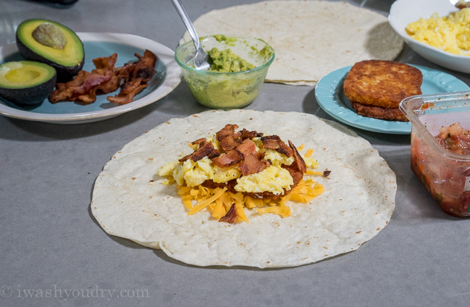 CopyCat California A.M. Crunchwrap with bacon and avocado! 