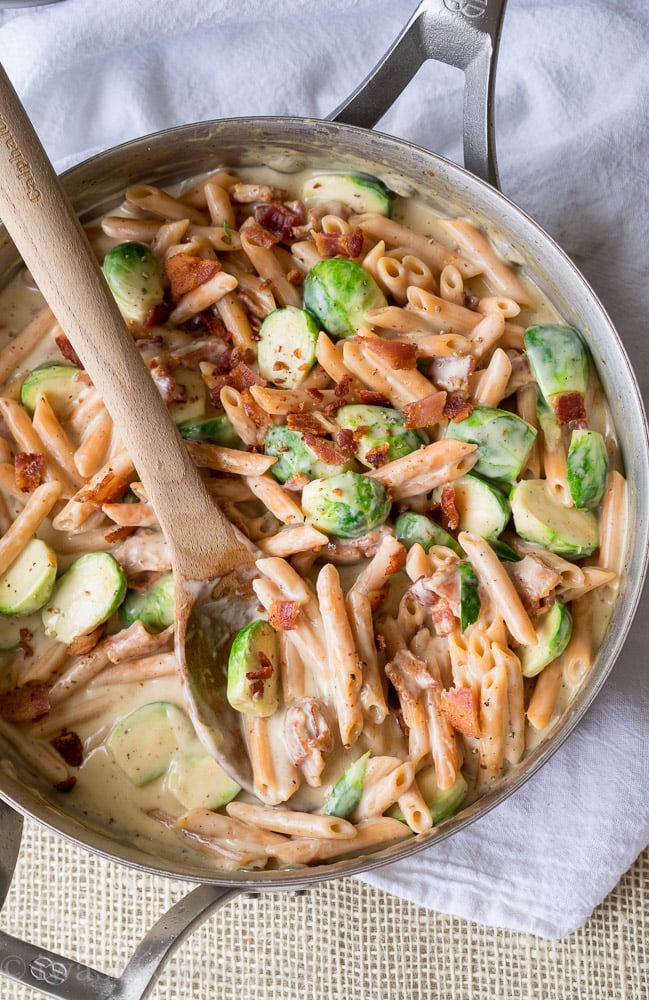 Creamy Red Lentil Penne Skillet - I Wash You Dry