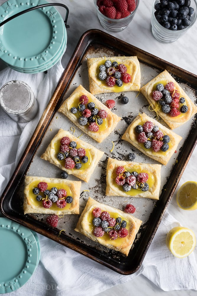 Lemon Berry Cheesecake Puff Pastries
