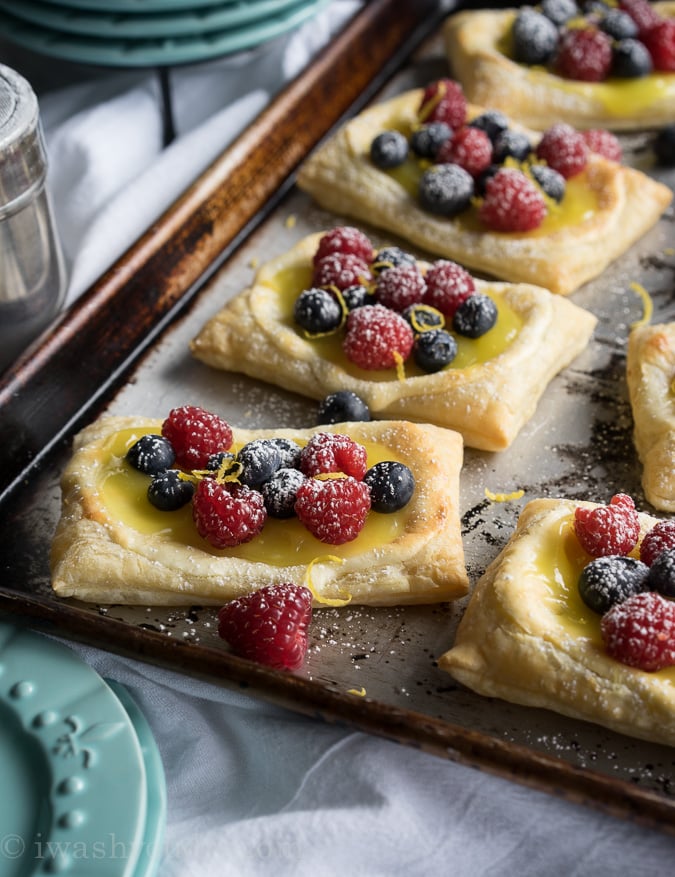 Lemon Berry Cheesecake Puff Pastries