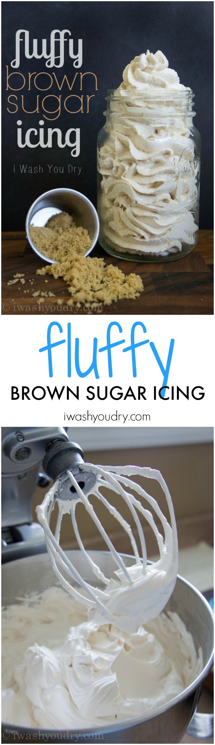This amazing Fluffy Brown Sugar Icing is a vintage recipe! It's light and fluffy and tastes like a caramel marshmallow!