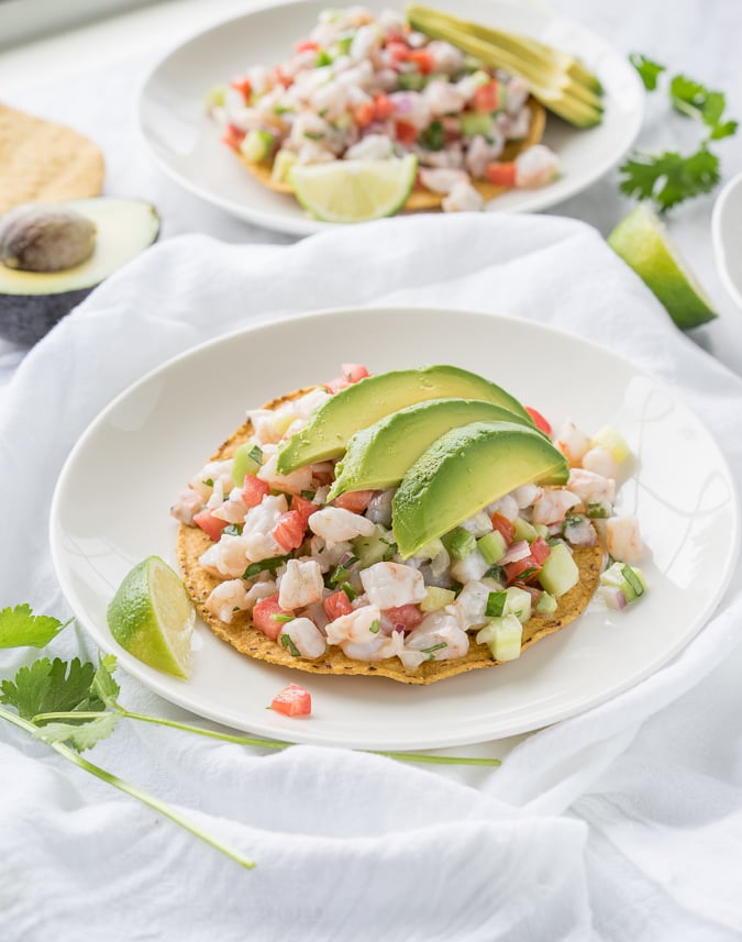 Shrimp Ceviche Tostada | I Wash You Dry