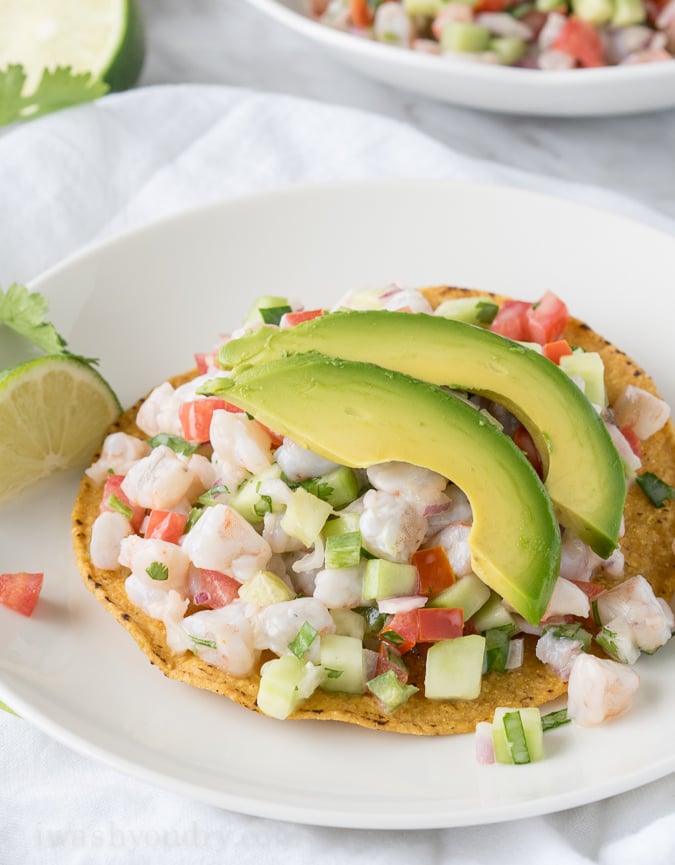 Shrimp Ceviche Tostada