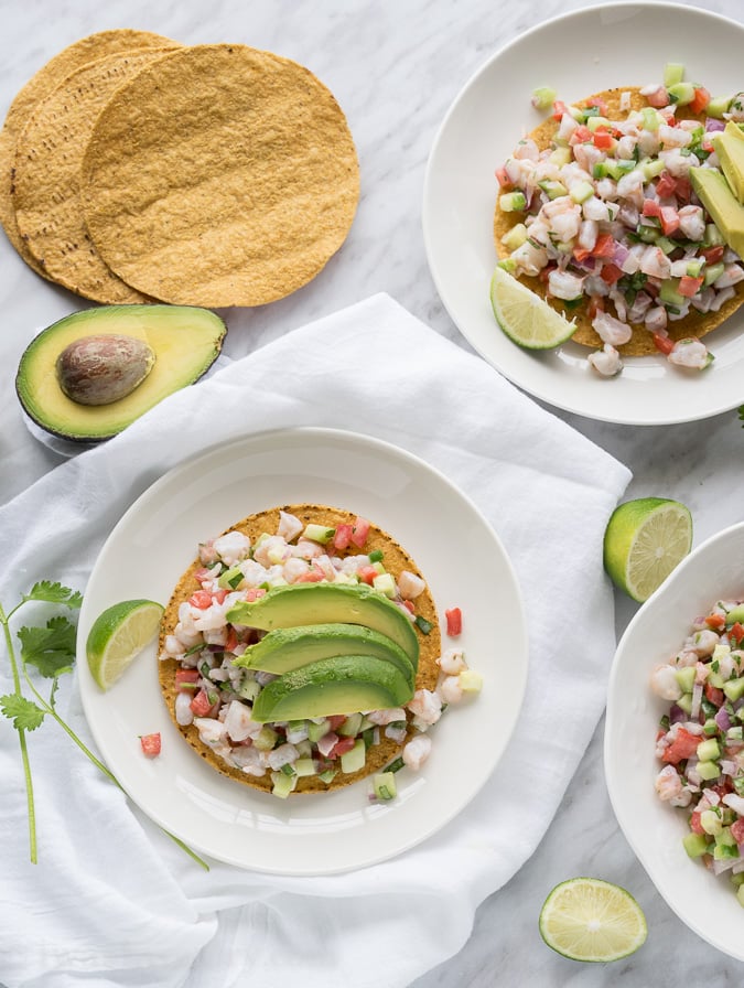 Shrimp Ceviche Tostada