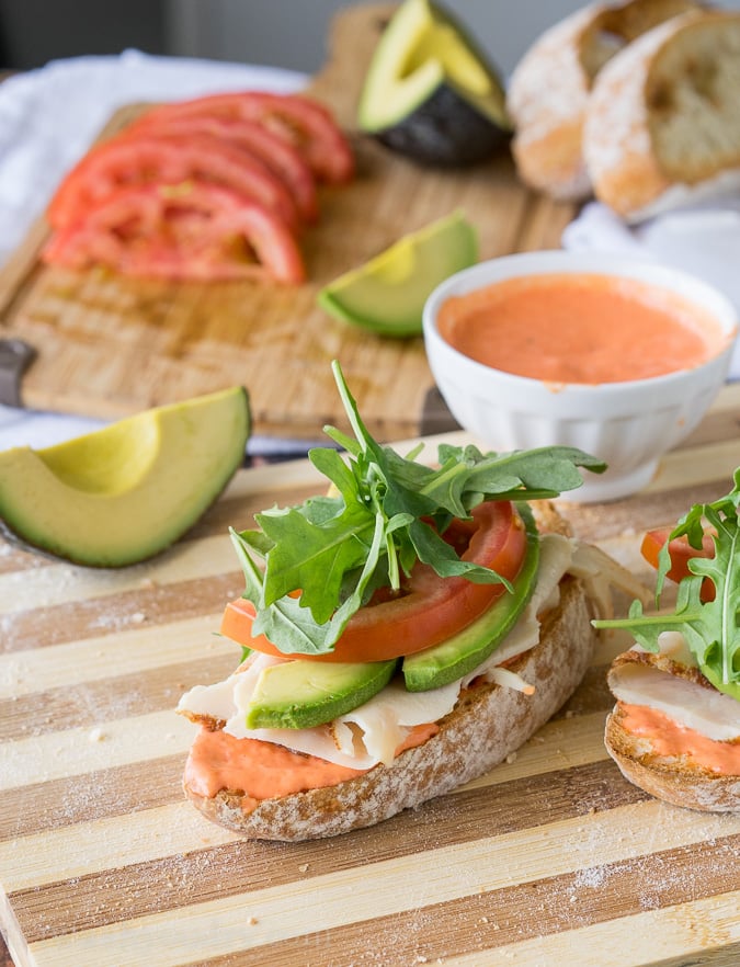 Avocado Chicken Ciabatta Sandwich