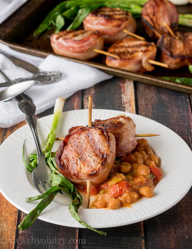 Bacon Wrapped Pork and Beans