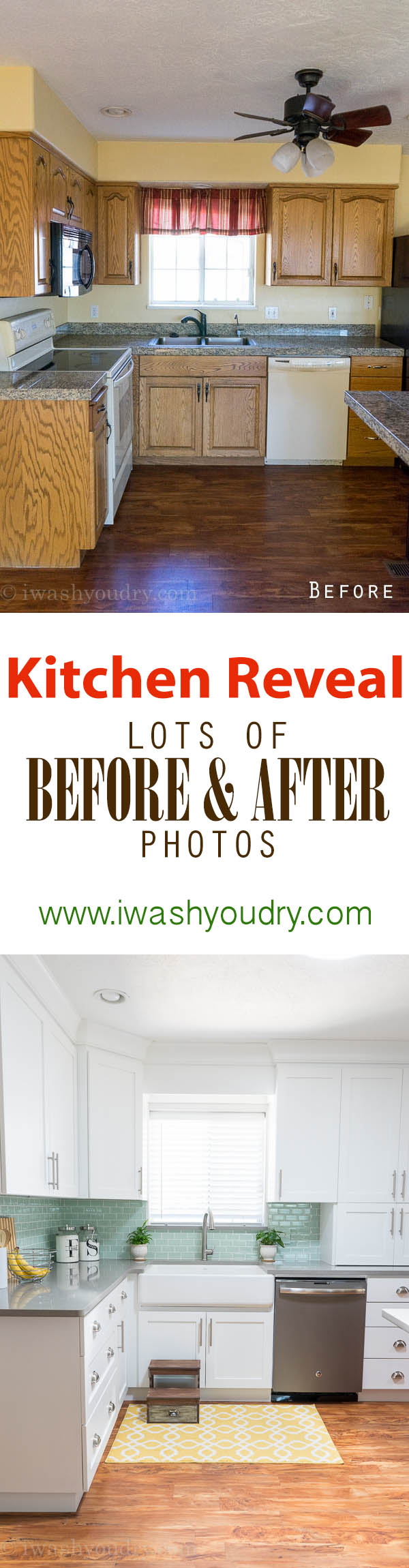 Amazing Before and After photos of a kitchen renovation! Love this!