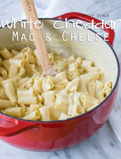 Family Style White Cheddar Mac and Cheese
