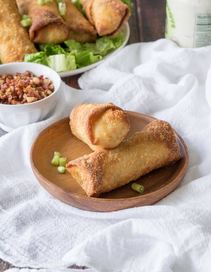 Loaded Baked Potato Egg Rolls