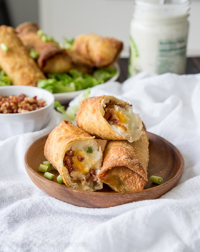 Loaded Baked Potato Egg Rolls