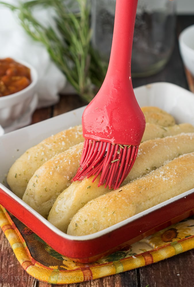 Small Batch Garlic Parmesan Breadsticks-