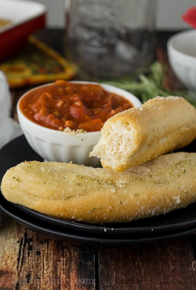 Small Batch Garlic Parmesan Breadsticks