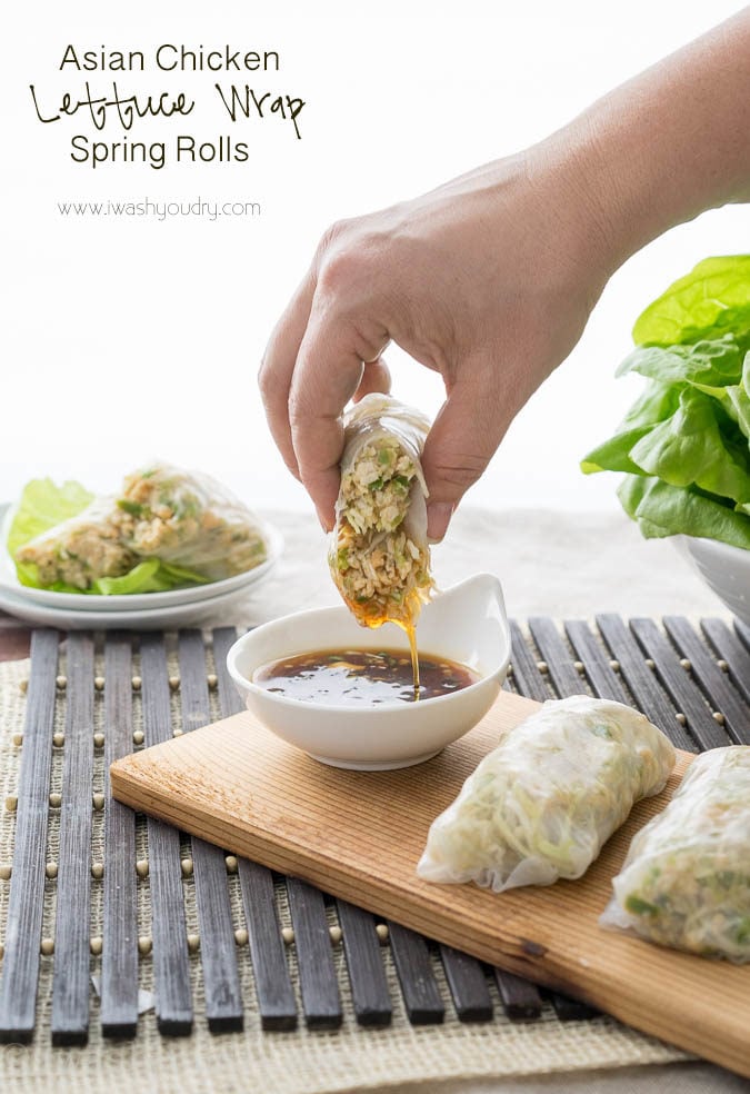 Asian Chicken Lettuce Wrap Spring Rolls