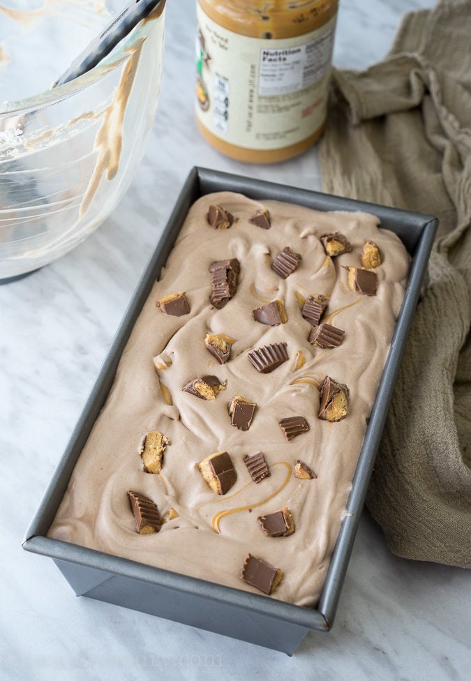 No Churn Chocolate Peanut Butter Ice Cream