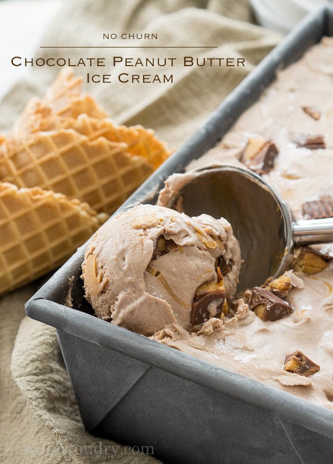 No Churn Chocolate Peanut Butter Ice Cream