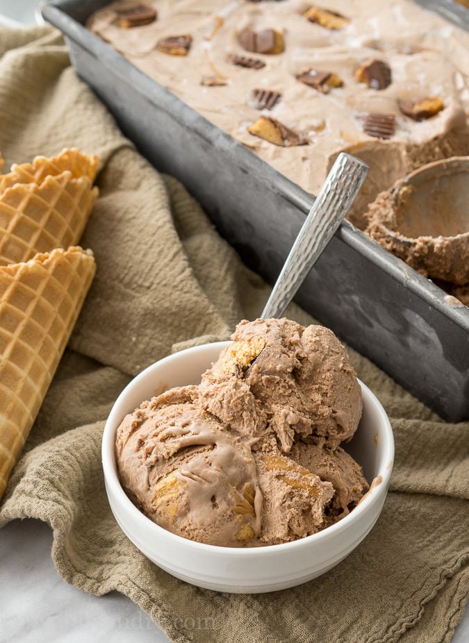 No Churn Chocolate Peanut Butter Ice Cream