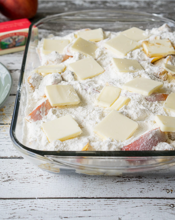 Peaches and Cream Dump Cake