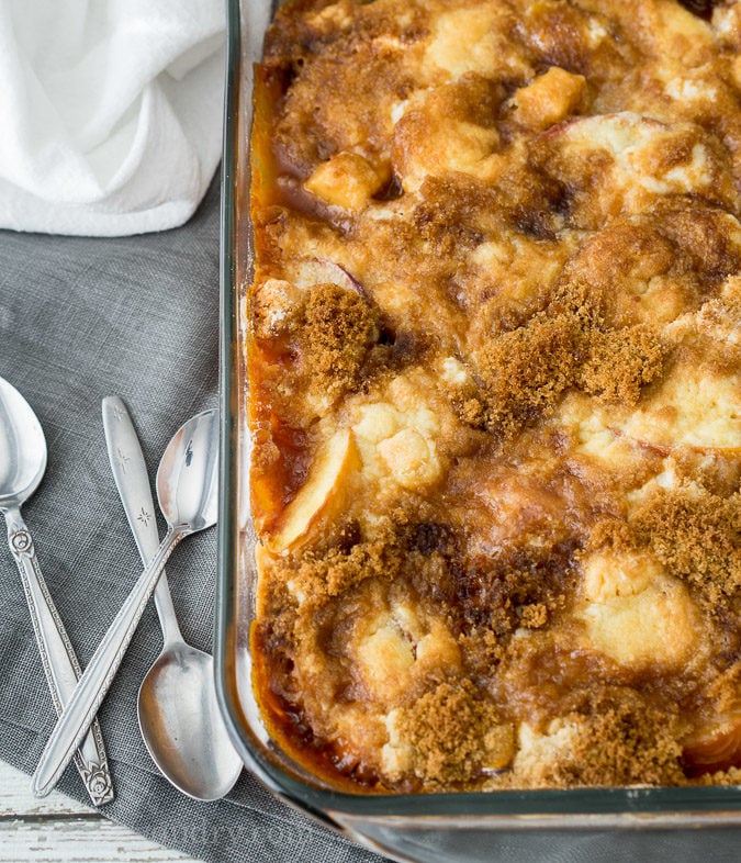 Peaches and Cream Dump Cake