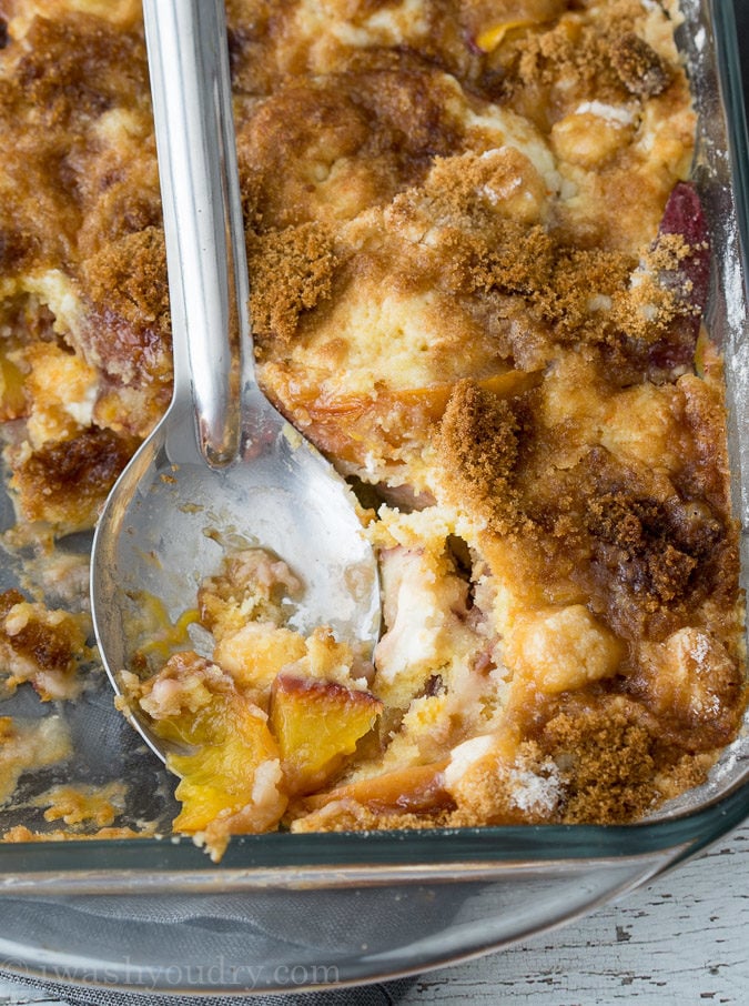 Peaches and Cream Dump Cake