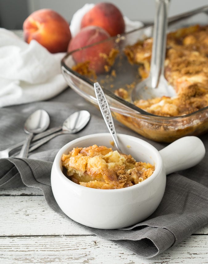 Peaches and Cream Dump Cake