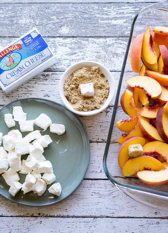 Peaches and Cream Dump Cake