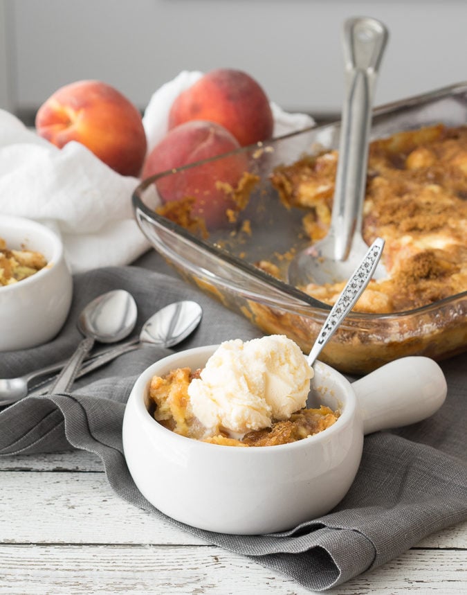 Peaches and Cream Dump Cake