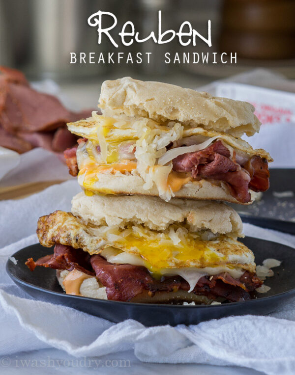 Reuben Breakfast Sandwich - I Wash You Dry