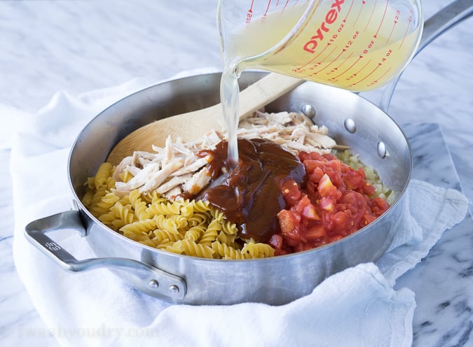 BBQ Chicken Pasta Skillet