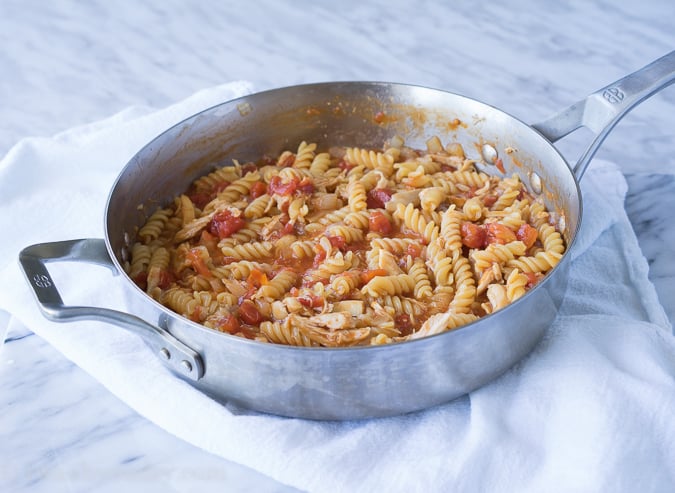 BBQ Chicken Pasta Skillet