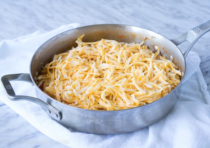 BBQ Chicken Pasta Skillet