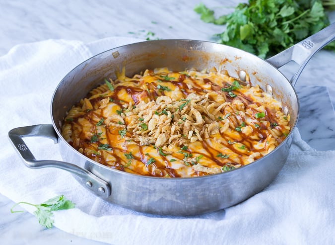 BBQ Chicken Pasta Skillet