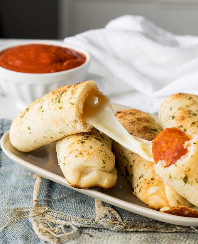 Cheesy Pepperoni Pizza Sticks I Wash You Dry