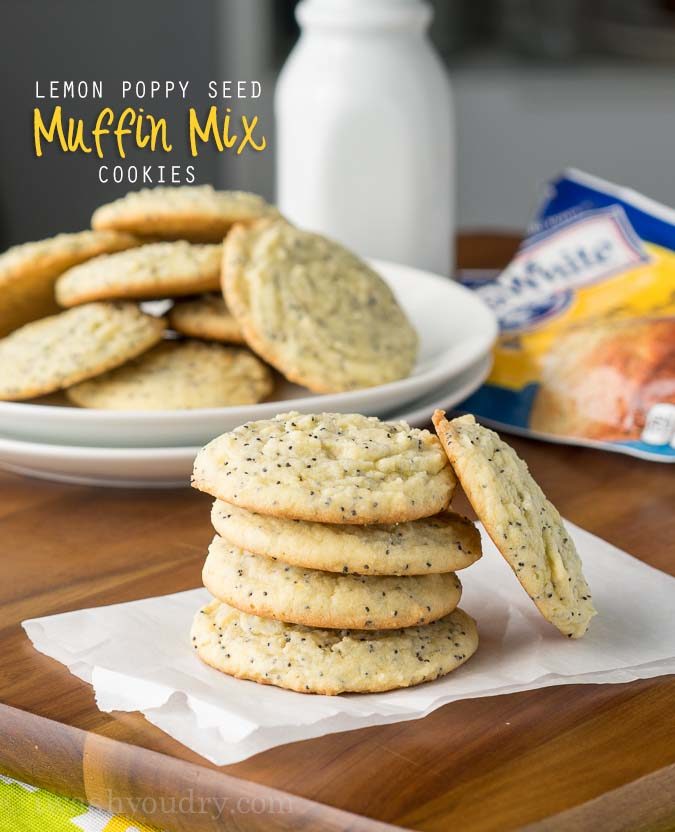 Lemon Poppy Seed Muffin Mix Cookies