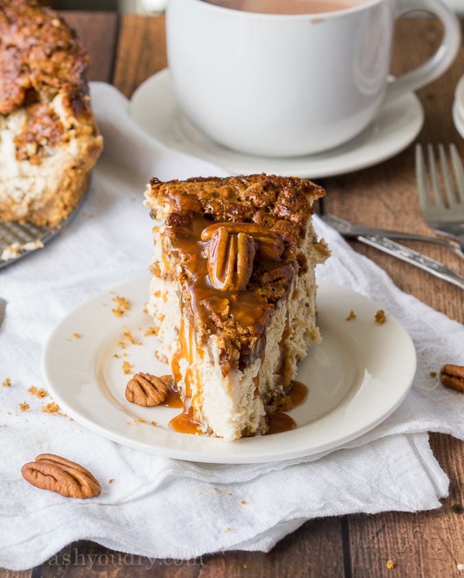 The best of both worlds! This Brown Sugar Pecan Pie Cheesecake has a rich and creamy brown sugar cheesecake base with a layer of pecan pie right on top. The best part is that this dessert recipe is actually really easy!