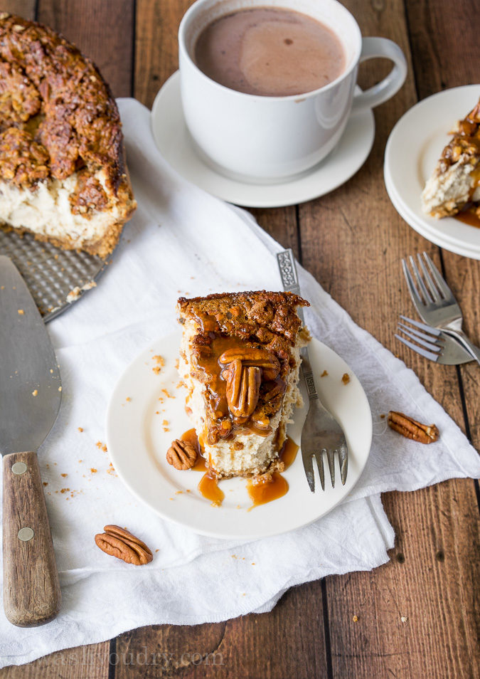 The best of both worlds! This Brown Sugar Pecan Pie Cheesecake has a rich and creamy brown sugar cheesecake base with a layer of pecan pie right on top. The best part is that this dessert recipe is actually really easy!