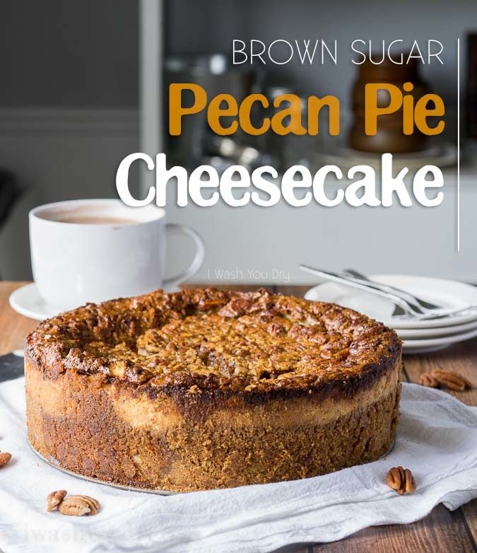 The best of both worlds! This Brown Sugar Pecan Pie Cheesecake has a rich and creamy brown sugar cheesecake base with a layer of pecan pie right on top. The best part is that this dessert recipe is actually really easy! 