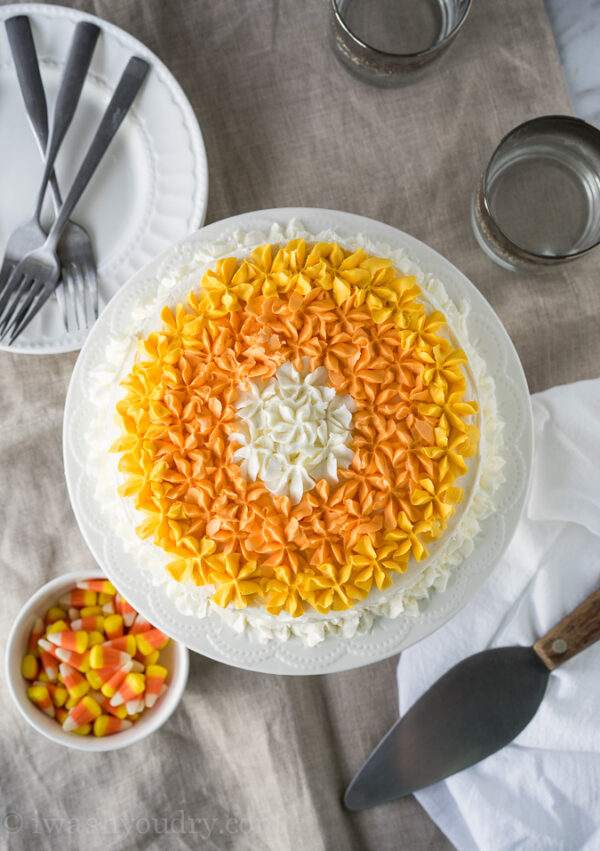 Candy Corn Layer Cake I Wash You Dry