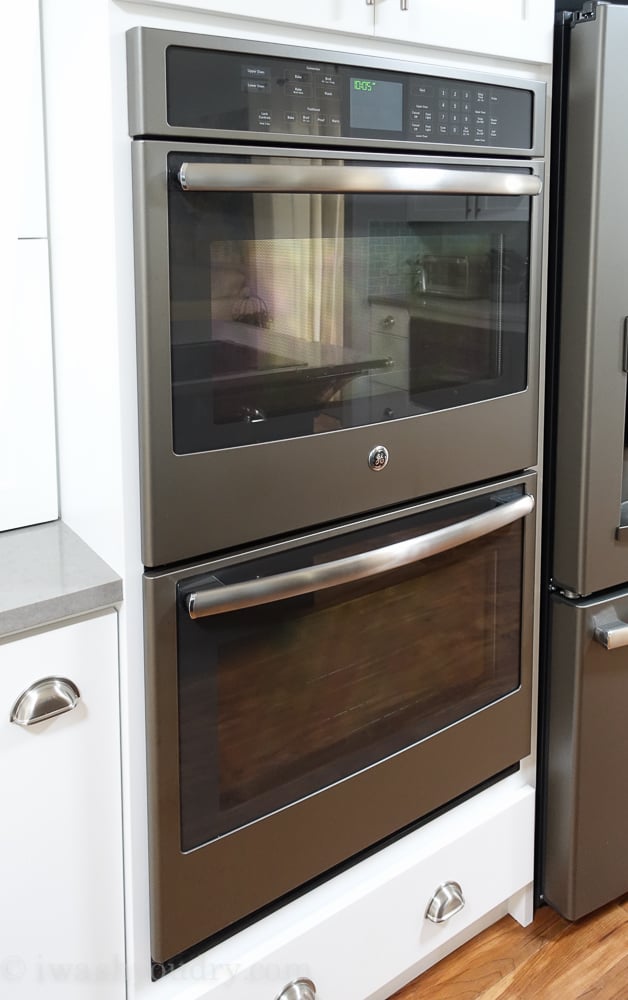 GE Profile Double Wall Oven in Slate!