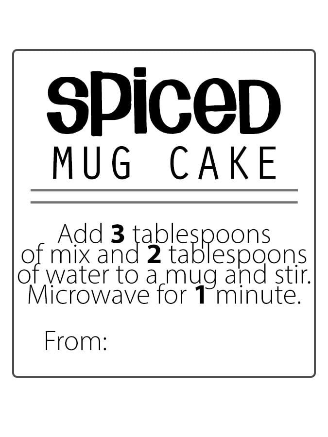 Clear Spice Cake Label