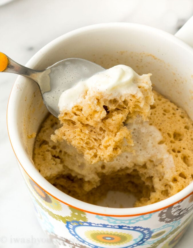 2 Ingredient Ice Cream Microwave Mug Cake - Love Swah