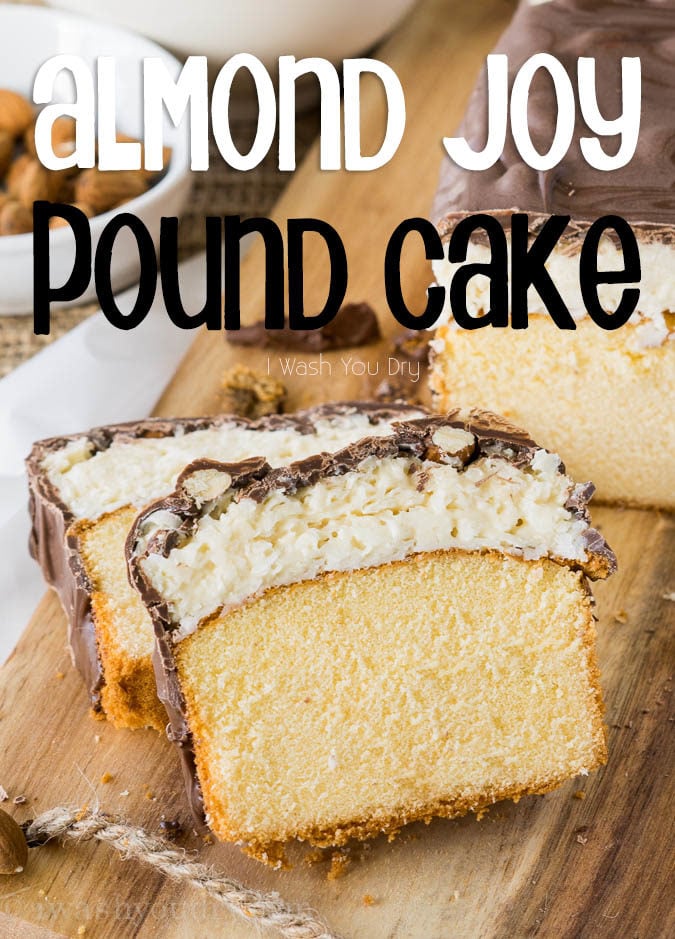 This Super Easy Almond Joy Pound Cake is almost too easy to make. I love how the almonds are put on! haha