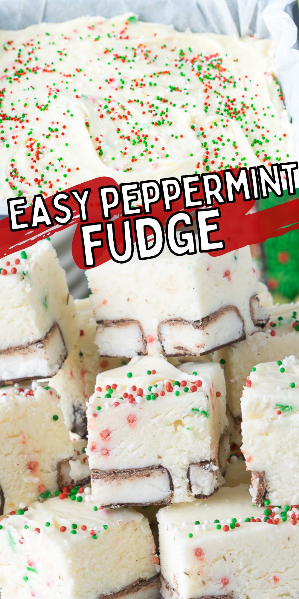 White Chocolate Peppermint Pattie Fudge - I Wash You Dry