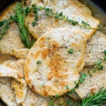I can't believe how quick these Rosemary and Thyme Turkey Breast Cutlets came together. My whole family loved these! I love how it uses just one skillet!